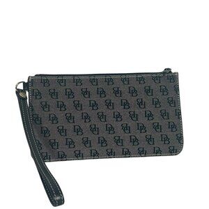 Vintage Dooney & Bourke Slim Signature Wristlet Wallet Y2K
